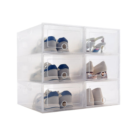 Clear Stackable Shoe Storage Boxes for Under the Bed